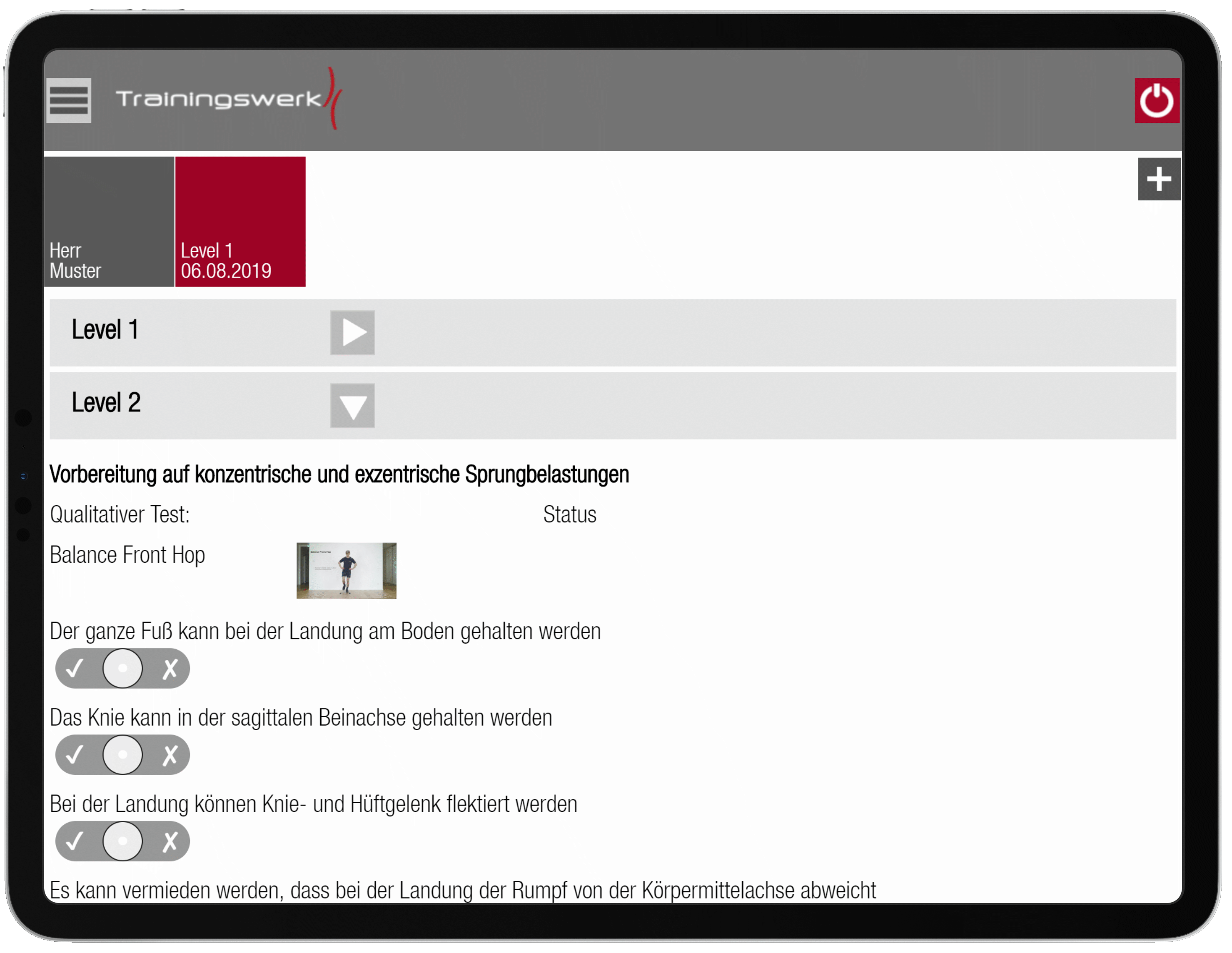 Trainingswerk-App UEX